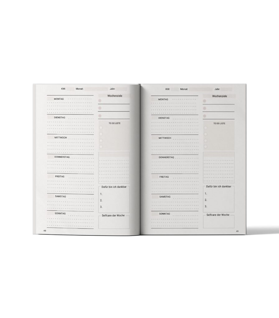 Zeit Ziele Mockup Wochen