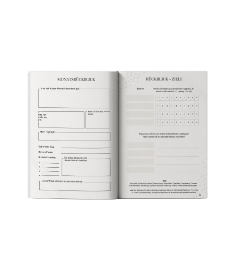 Zeit und Ziele undatierter Wochenkalender